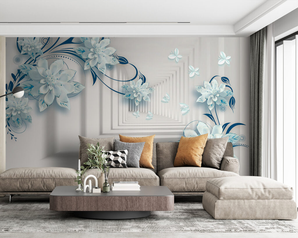 Verfijnde bloemen en sierlijke vlinders — interieur 3