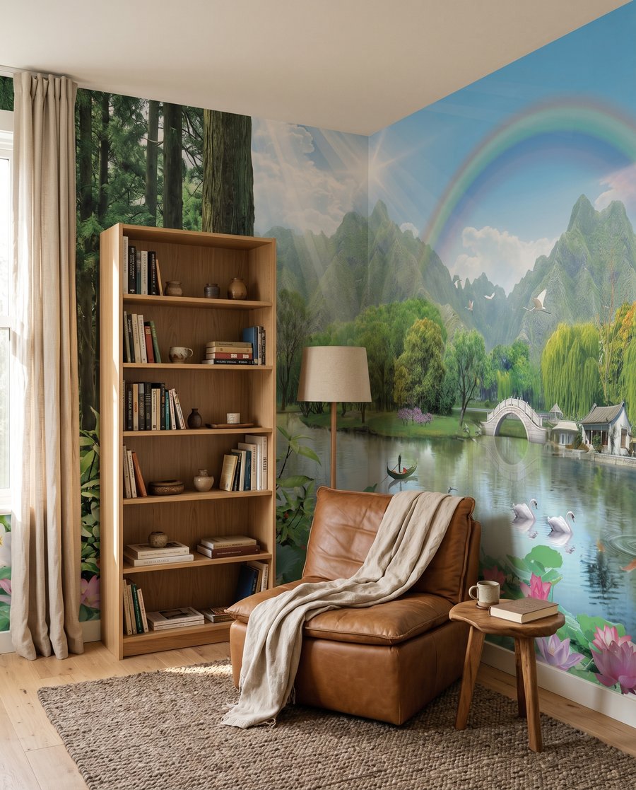 Regenboog boven de lotustuin — interieur 3