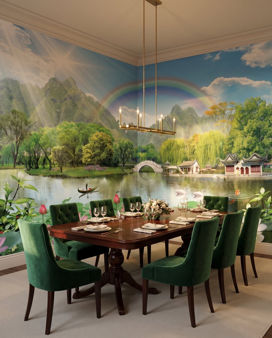 Regenboog boven de lotustuin — interieur 5
