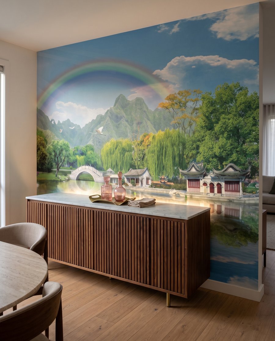 Regenboog boven de lotustuin — interieur 6
