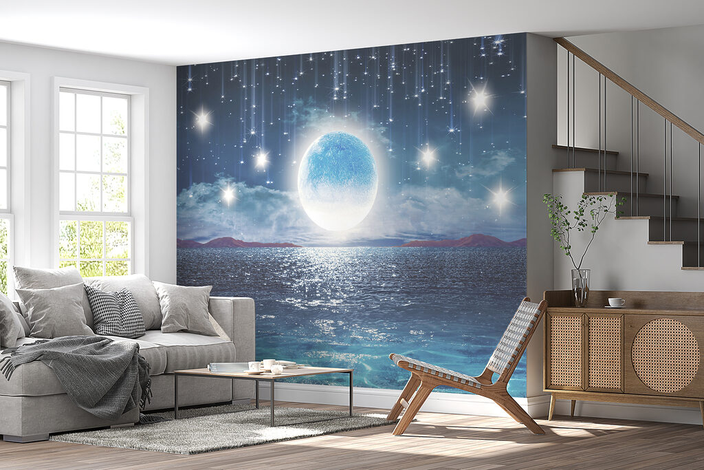 Maanlicht op blauwe zee — interieur 2