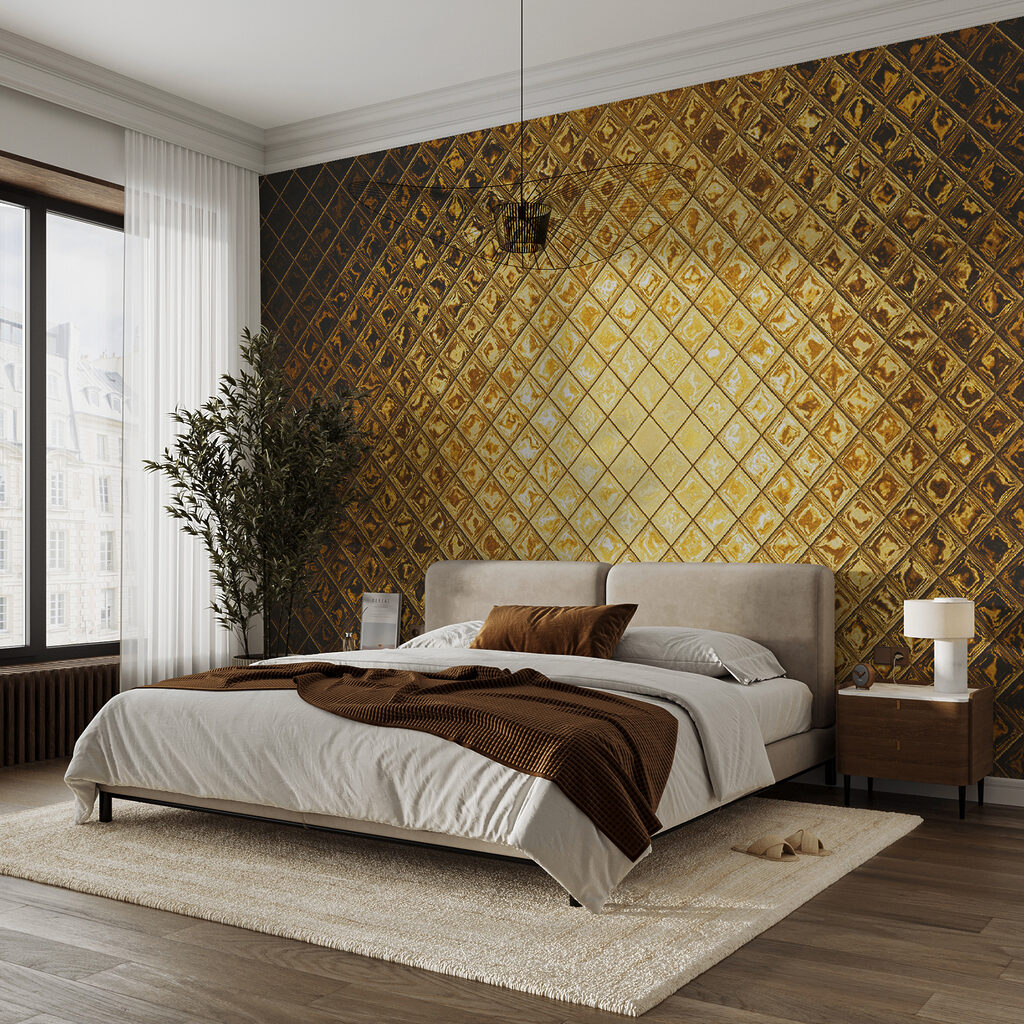 Gouden raster vol licht — interieur 4