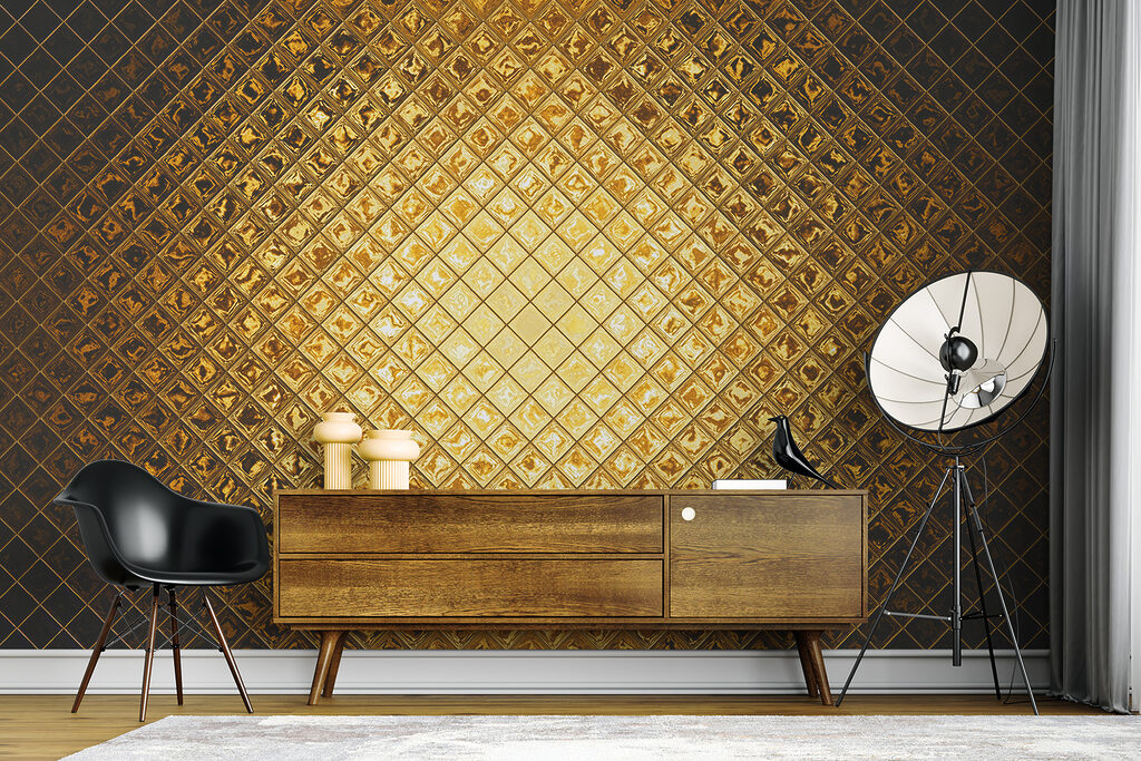 Gouden raster vol licht — interieur 3