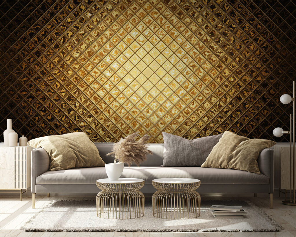 Gouden raster vol licht — interieur 2