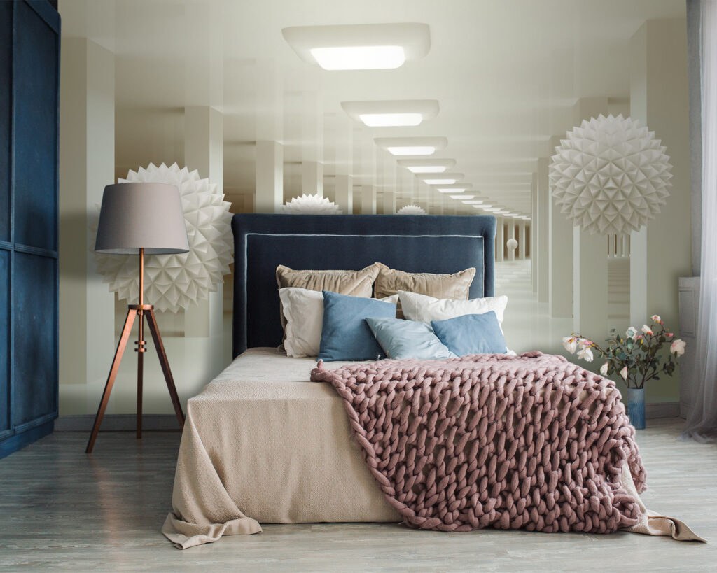 Bollen in witte gangen — interieur 3