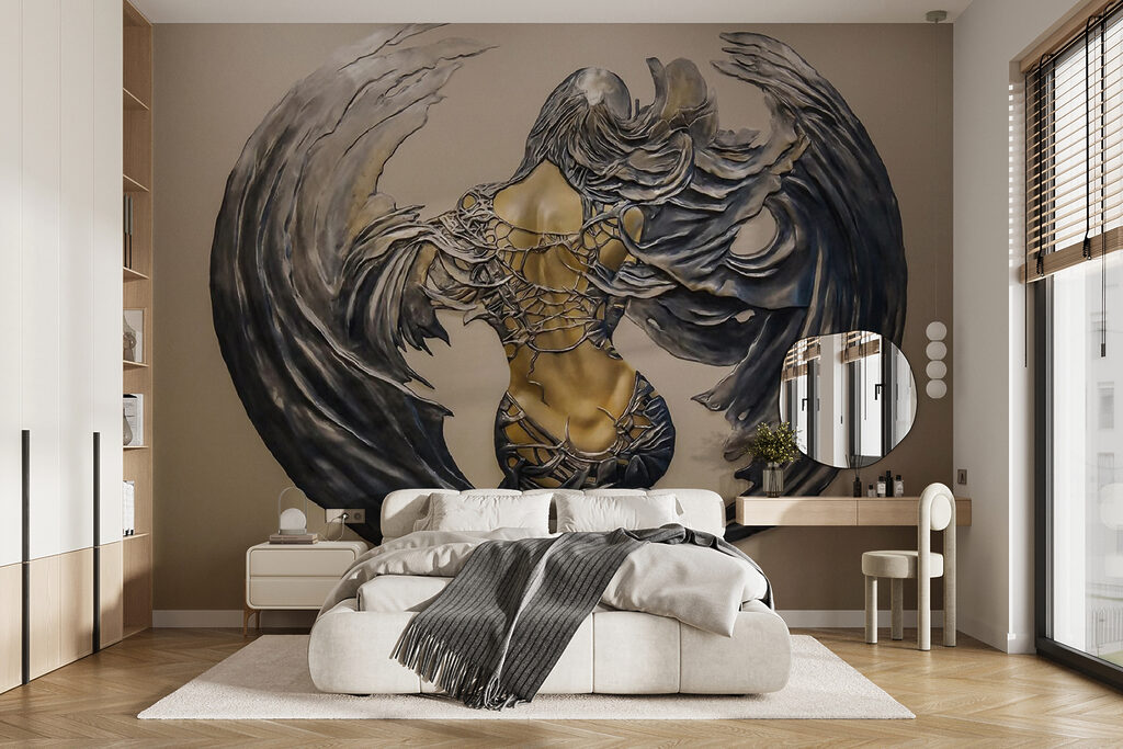 Gevleugeld figuur in ornament — interieur 7