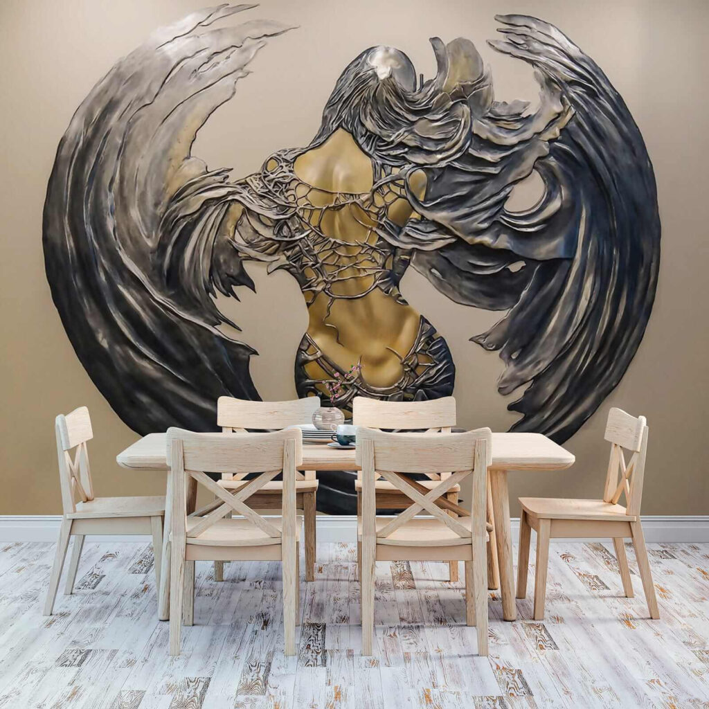 Gevleugeld figuur in ornament — interieur 5
