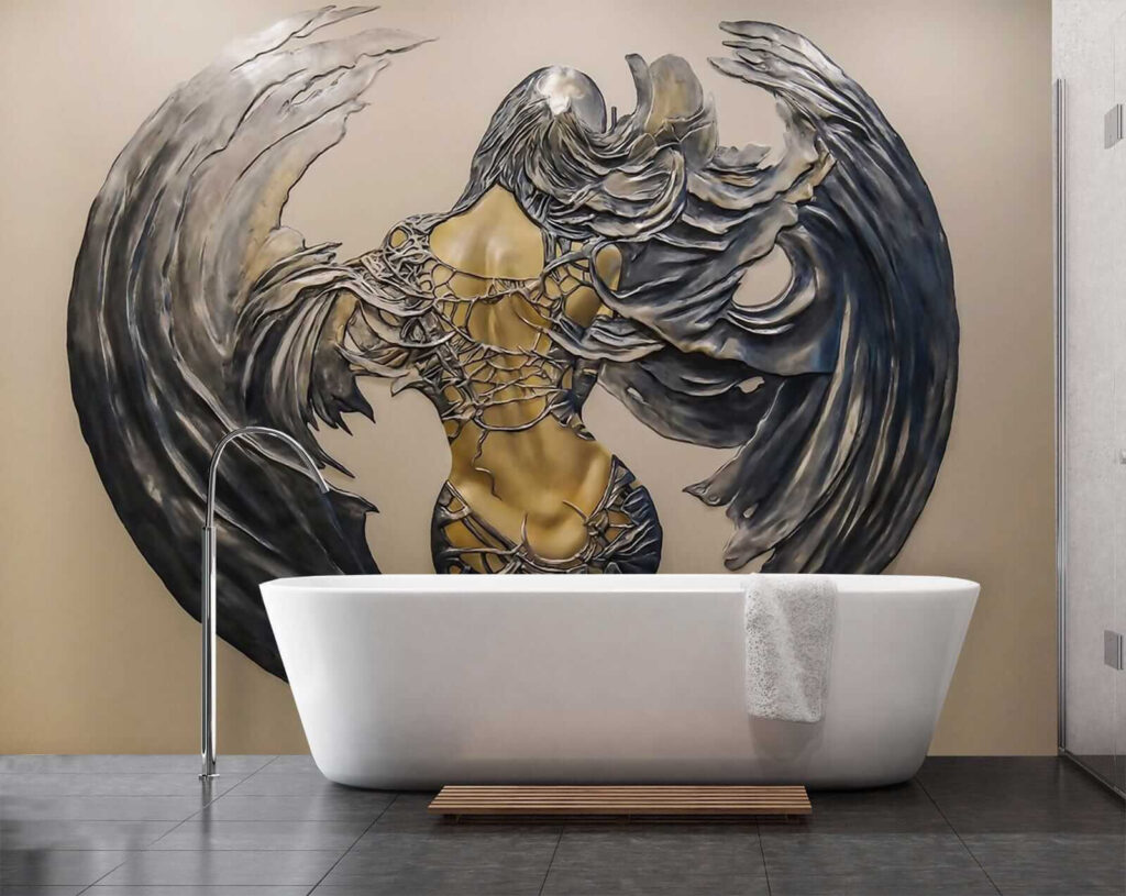Gevleugeld figuur in ornament — interieur 6