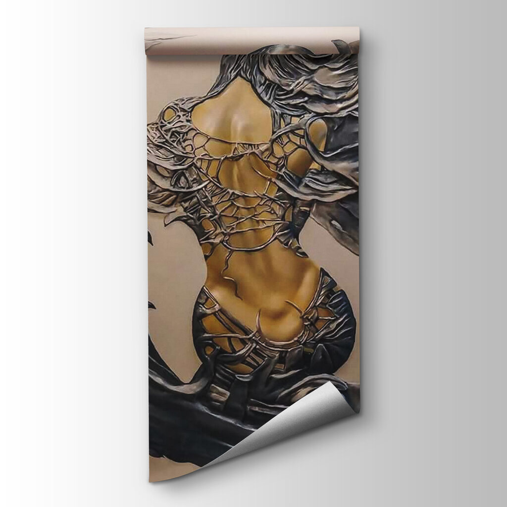Gevleugeld figuur in ornament — productweergave