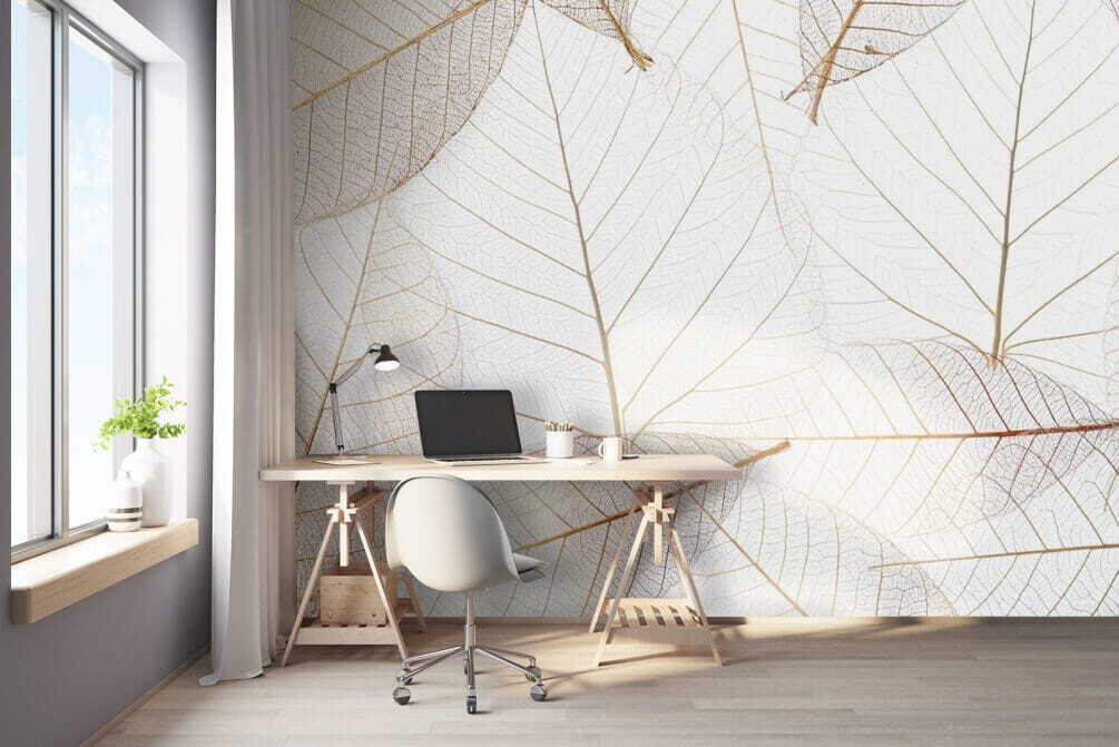 Bladnerven in dunne goudlijnen — interieur 1