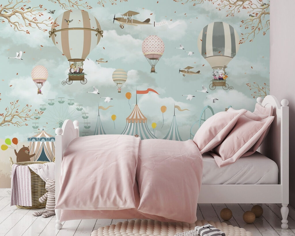 Luchtballonnen boven circusdieren — interieur 1