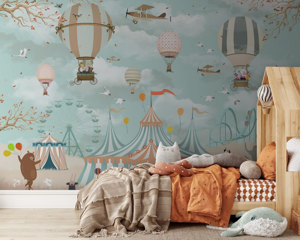 Luchtballonnen boven circusdieren — interieur 6