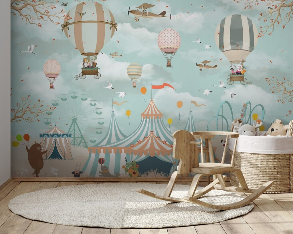 Luchtballonnen boven circusdieren — interieur 9