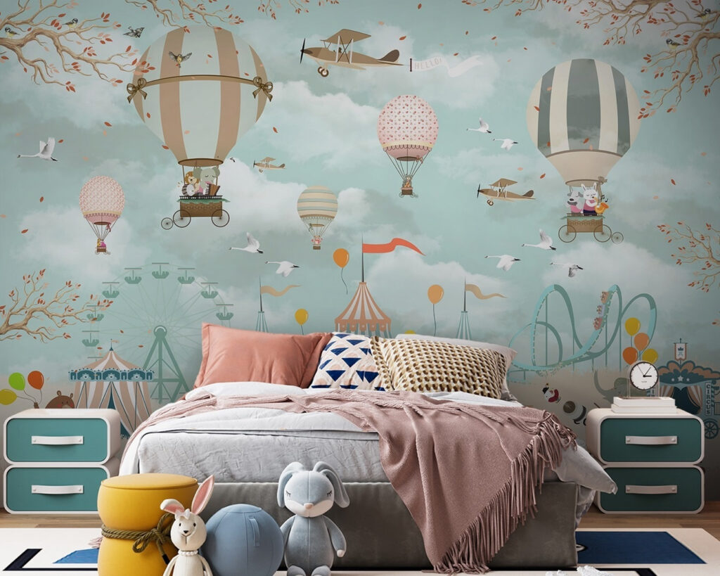 Luchtballonnen boven circusdieren — interieur 10