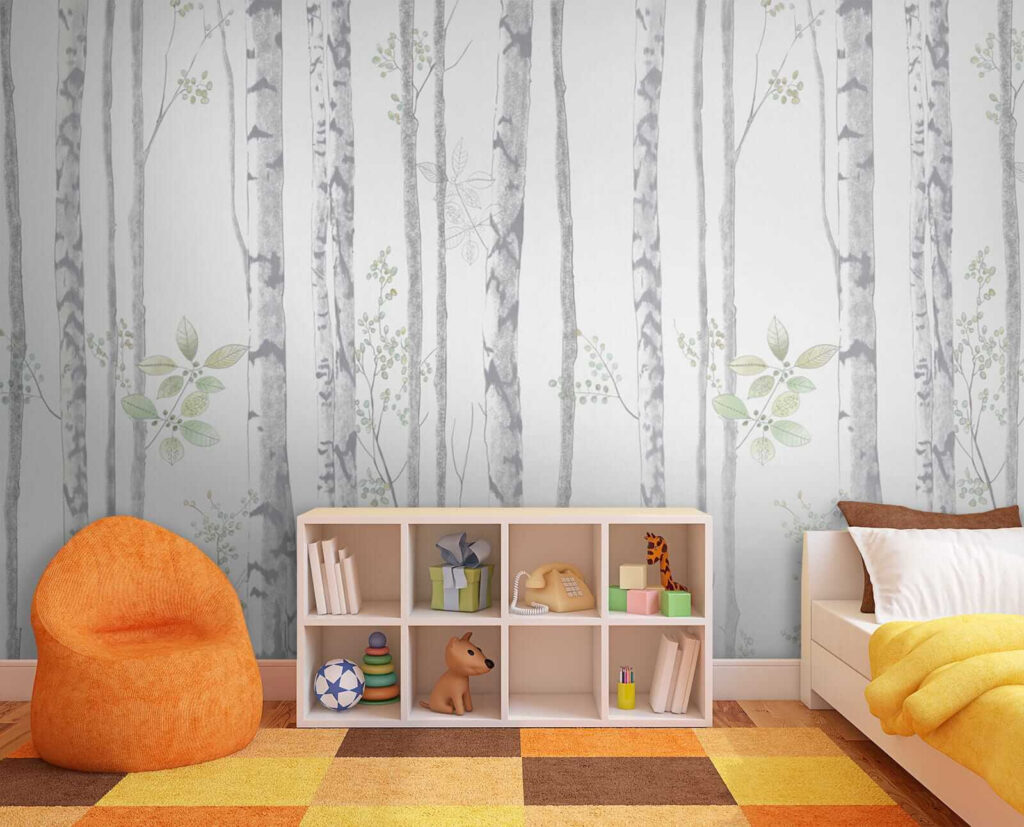 Speels bosontwerp met fijn bladwerk — interieur 3