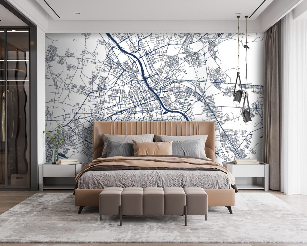 Stadskaart in fijne lijnen — interieur 2