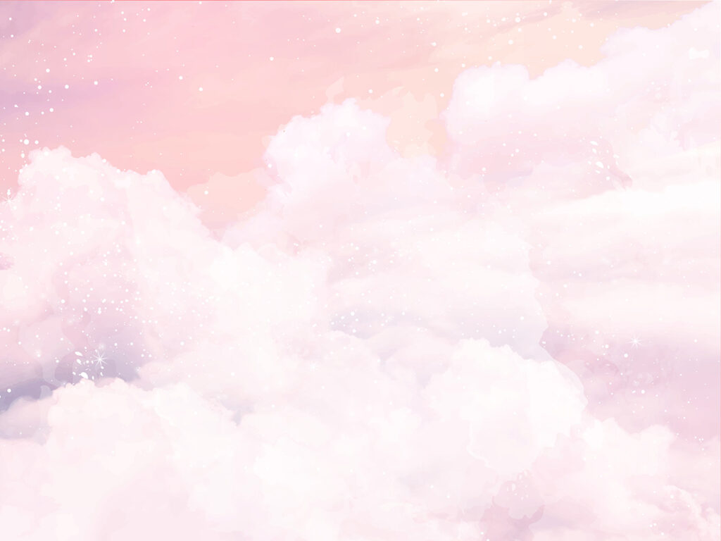 Roze wolken met sterren — volledig ontwerp