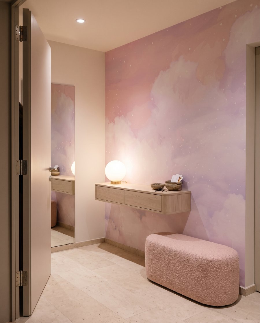 Roze wolken met sterren — interieur 4