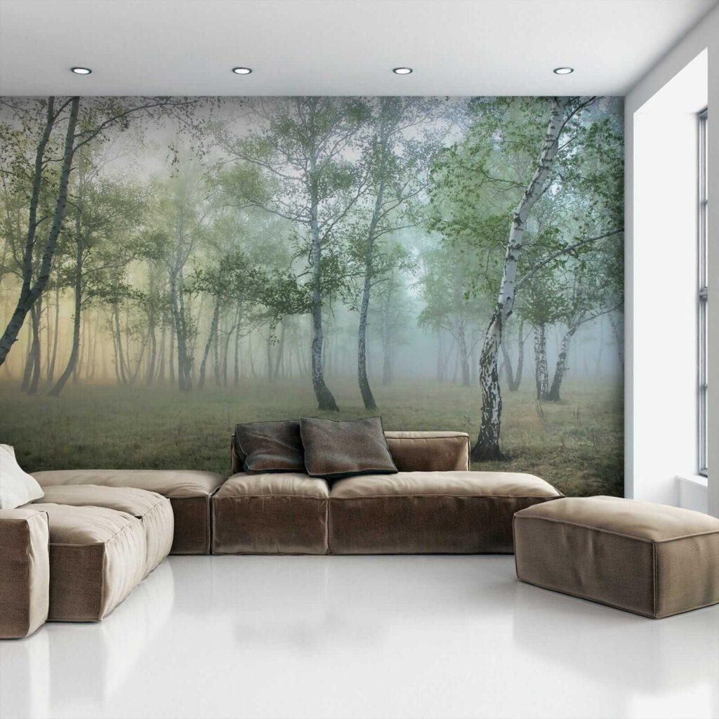 Berkenbos in vroege nevel — interieur 5