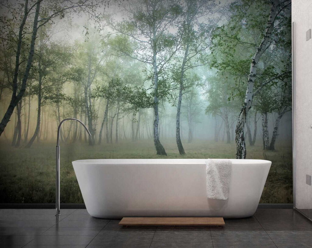 Berkenbos in vroege nevel — interieur 8