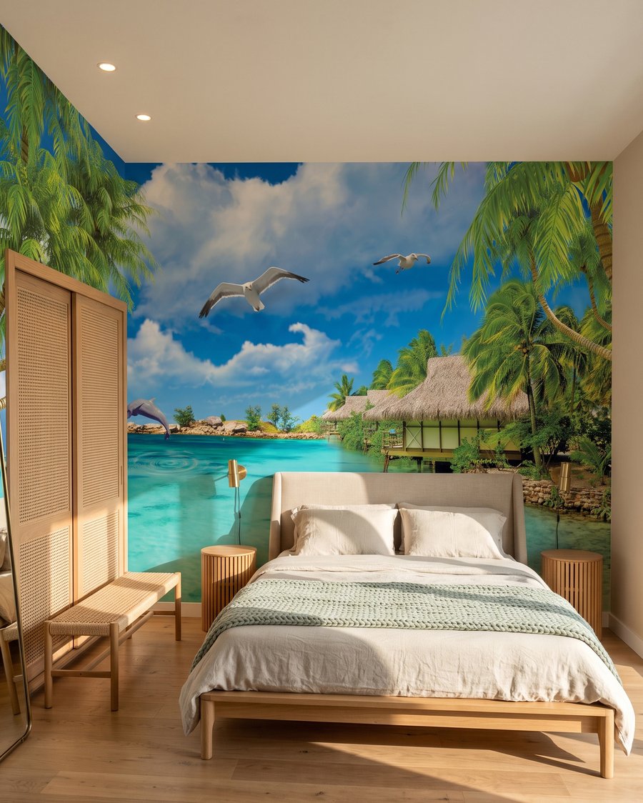 Tropische baai onder blauw — interieur 2