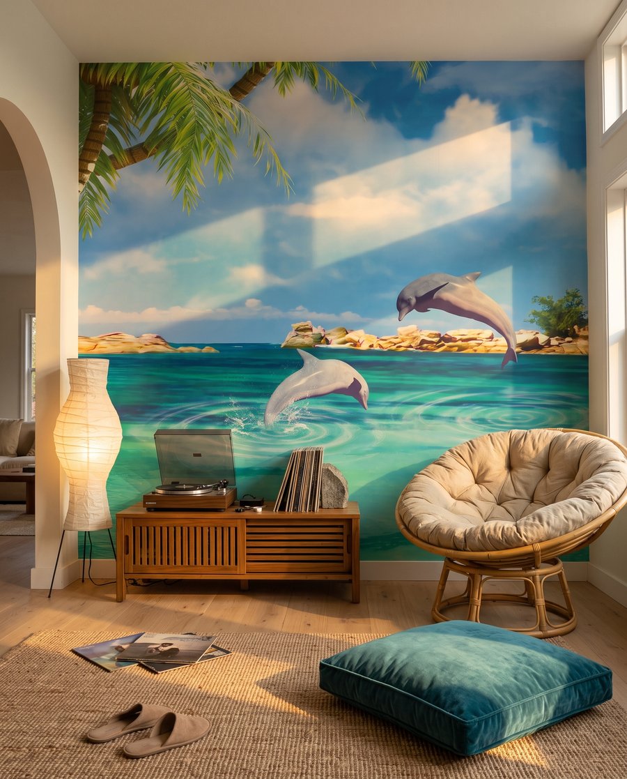 Tropische baai onder blauw — interieur 3