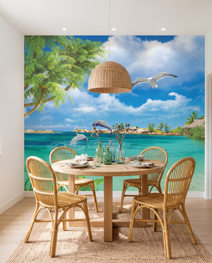 Tropische baai onder blauw — interieur 4
