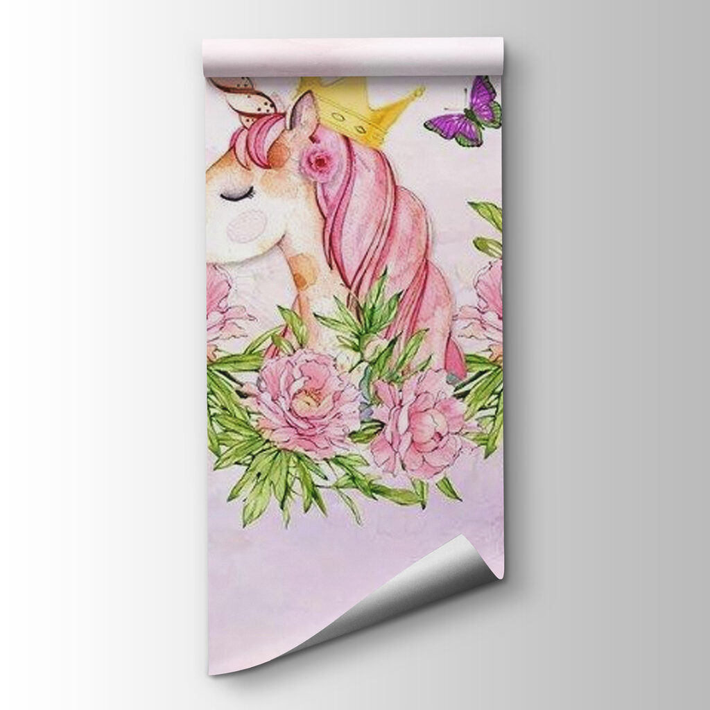 Eenhoorn tussen roze rozen — productweergave