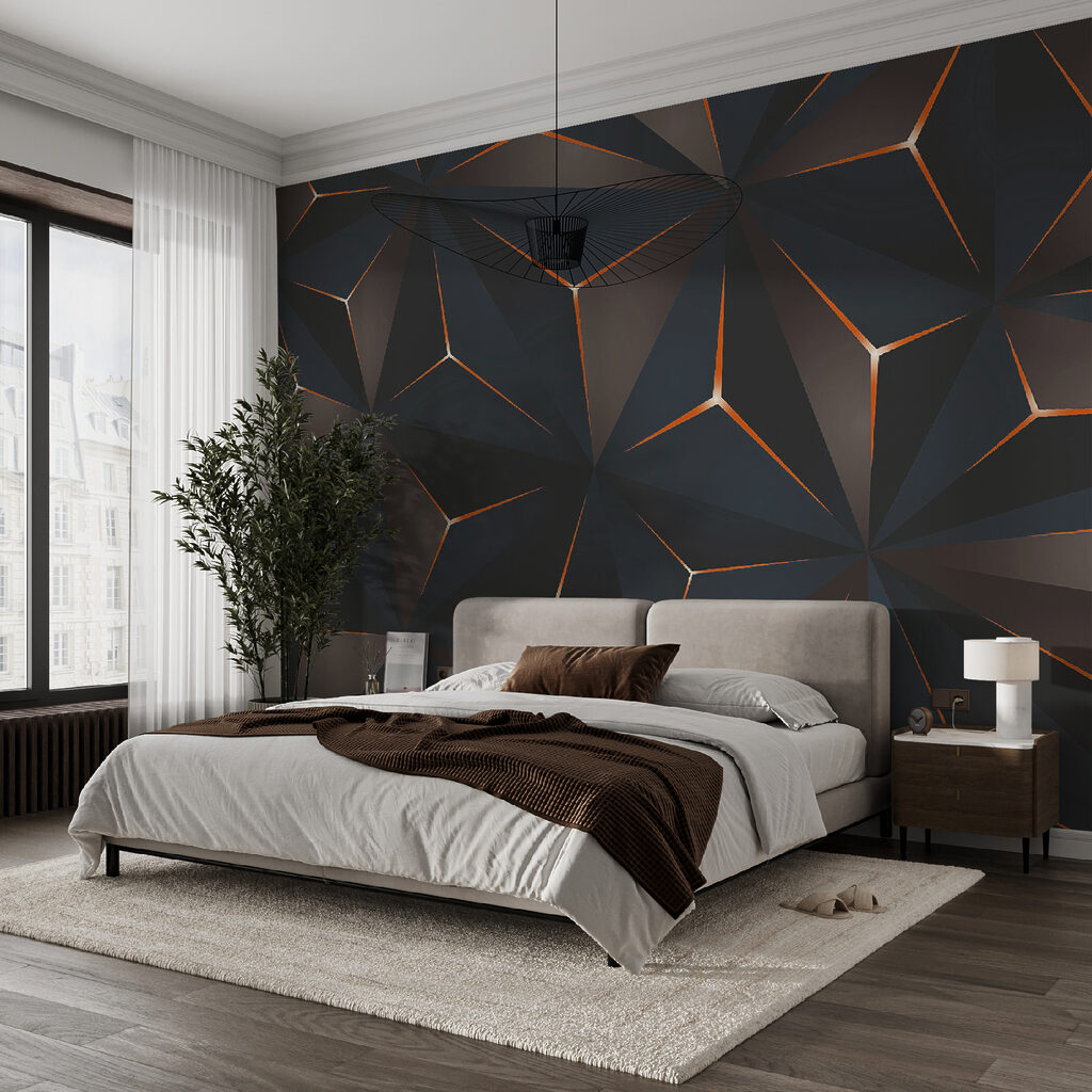 Donkere facetten, koperen contouren — interieur 2