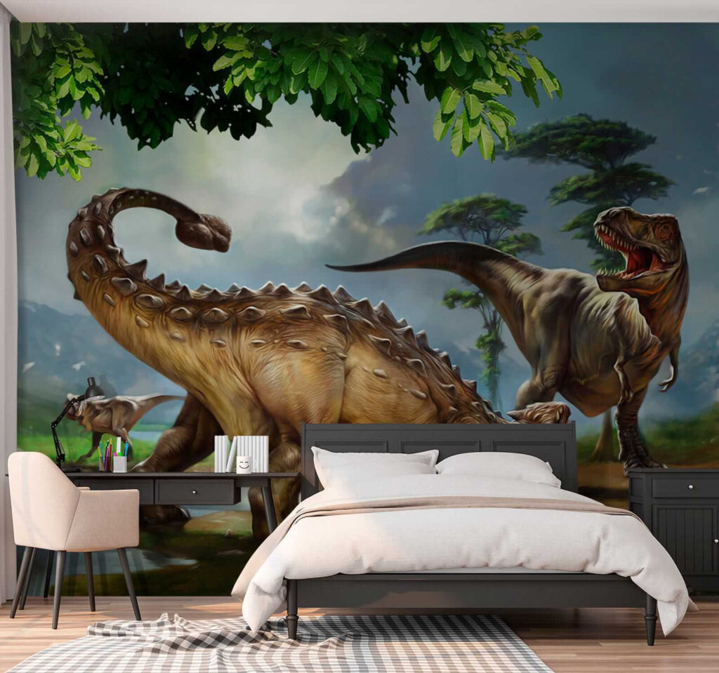 Dinosaurussen aan een rivieroever — interieur 2