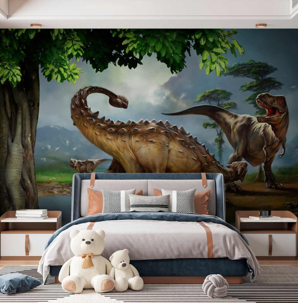 Dinosaurussen aan een rivieroever — interieur 4