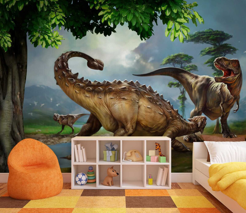Dinosaurussen aan een rivieroever — interieur 5