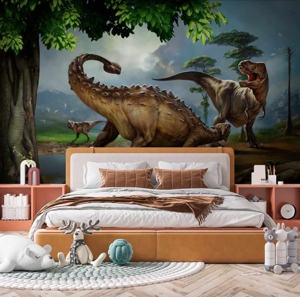 Dinosaurussen aan een rivieroever — interieur 8