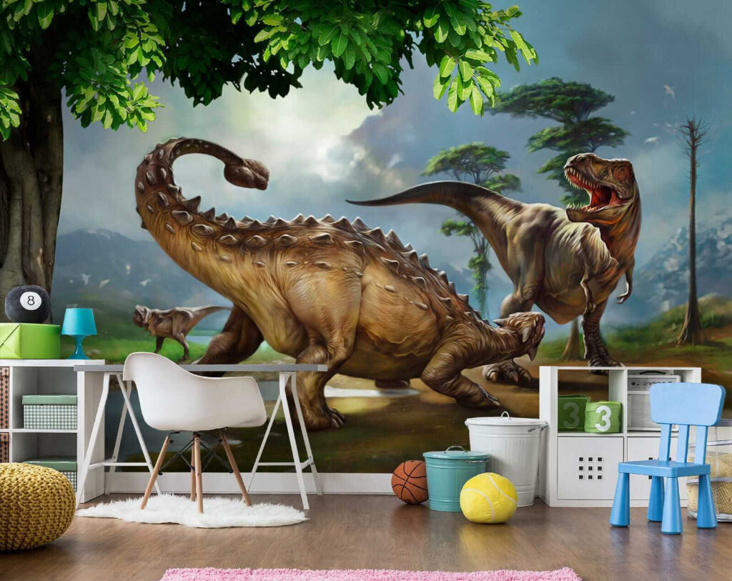 Dinosaurussen aan een rivieroever — interieur 10