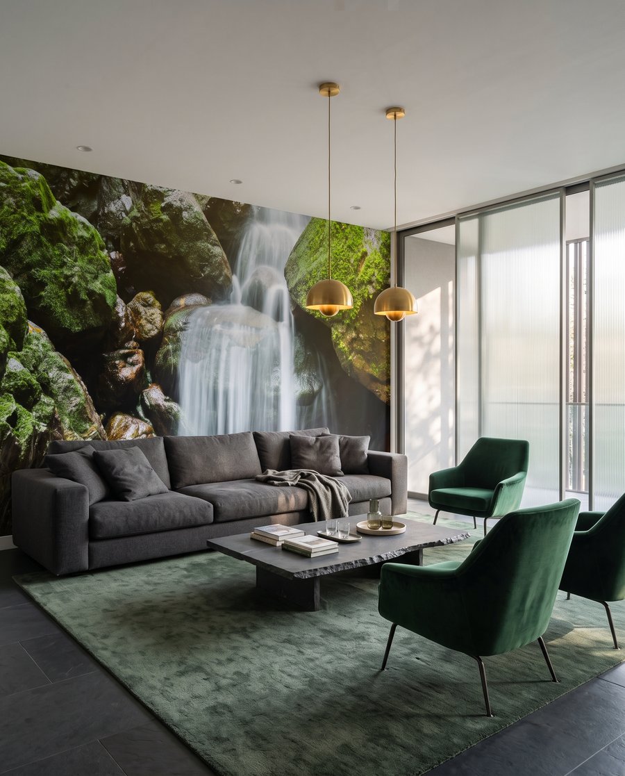 Beek in groene schaduw — interieur 3