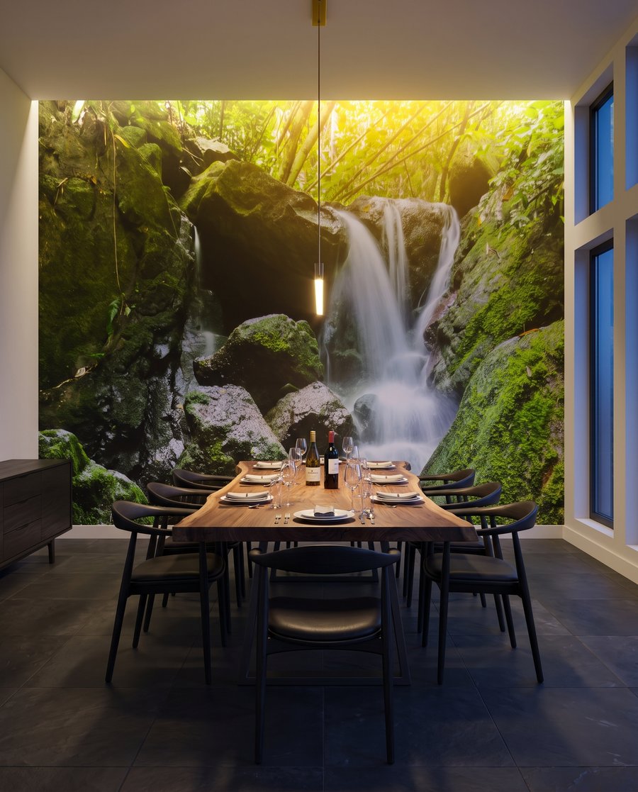 Beek in groene schaduw — interieur 6