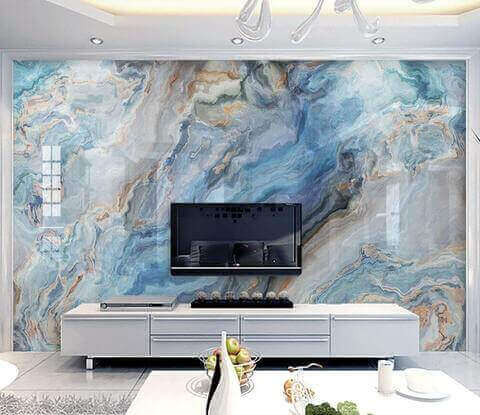 Blauwe banden in steentextuur — interieur 1