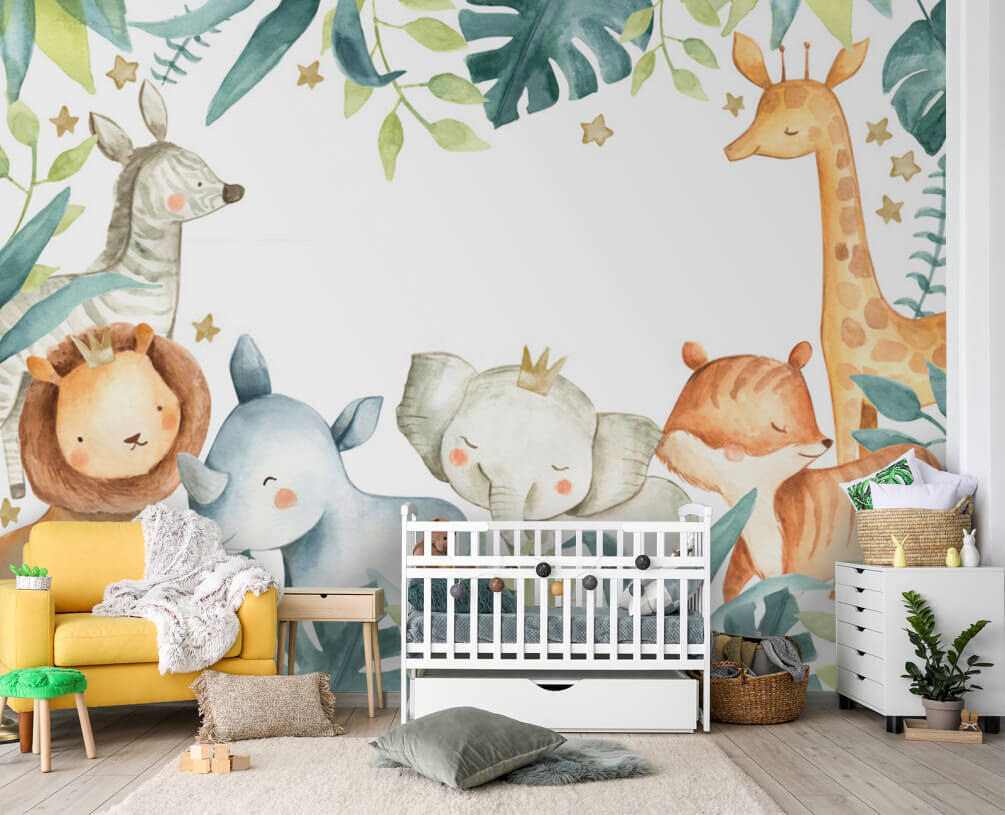 Jungledieren rond een leeuw — interieur 1