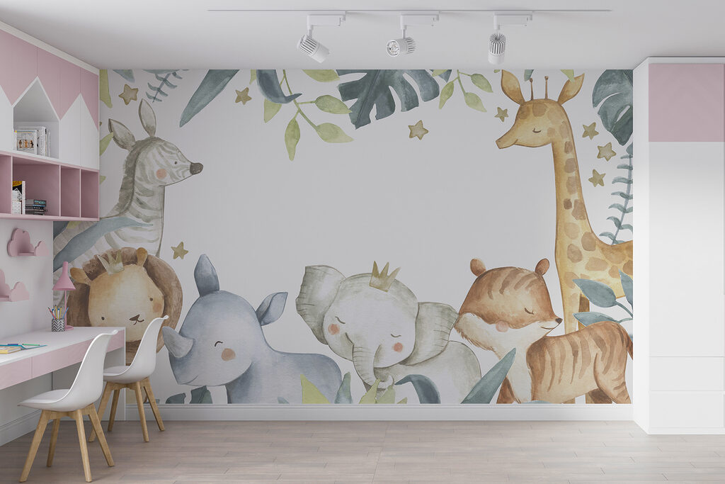 Jungledieren rond een leeuw — interieur 2