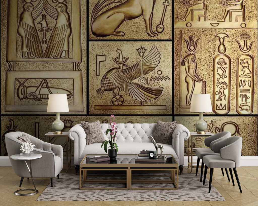 Oude Egyptische beeldtaferelen — interieur 3