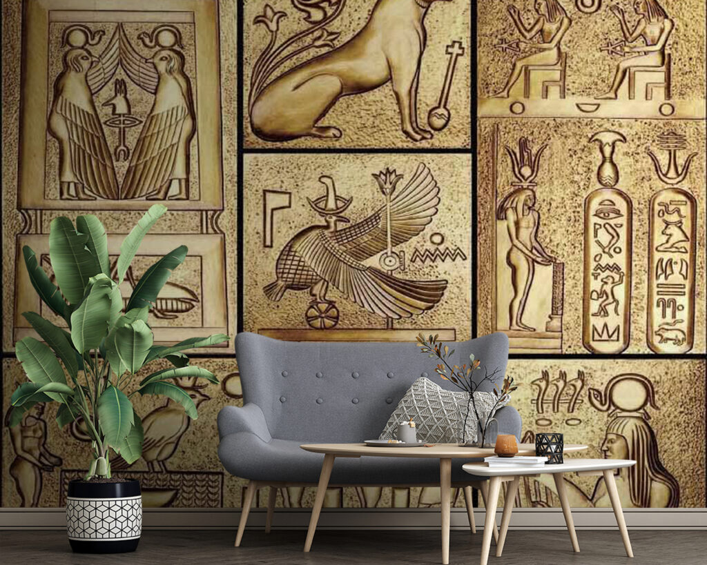Oude Egyptische beeldtaferelen — interieur 2