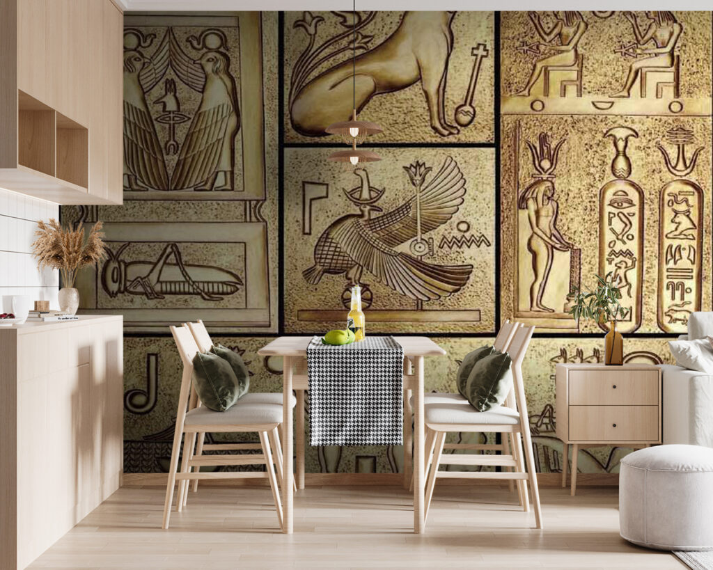 Oude Egyptische beeldtaferelen — interieur 1