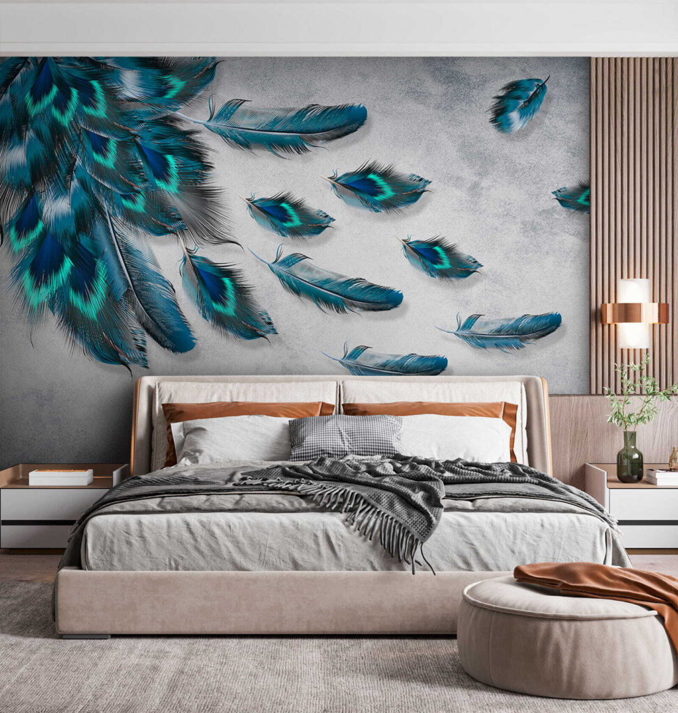 Donkere veren met turquoise — interieur 6