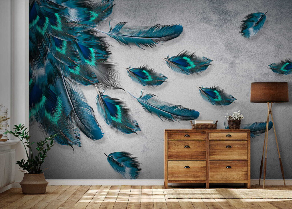 Donkere veren met turquoise — interieur 8