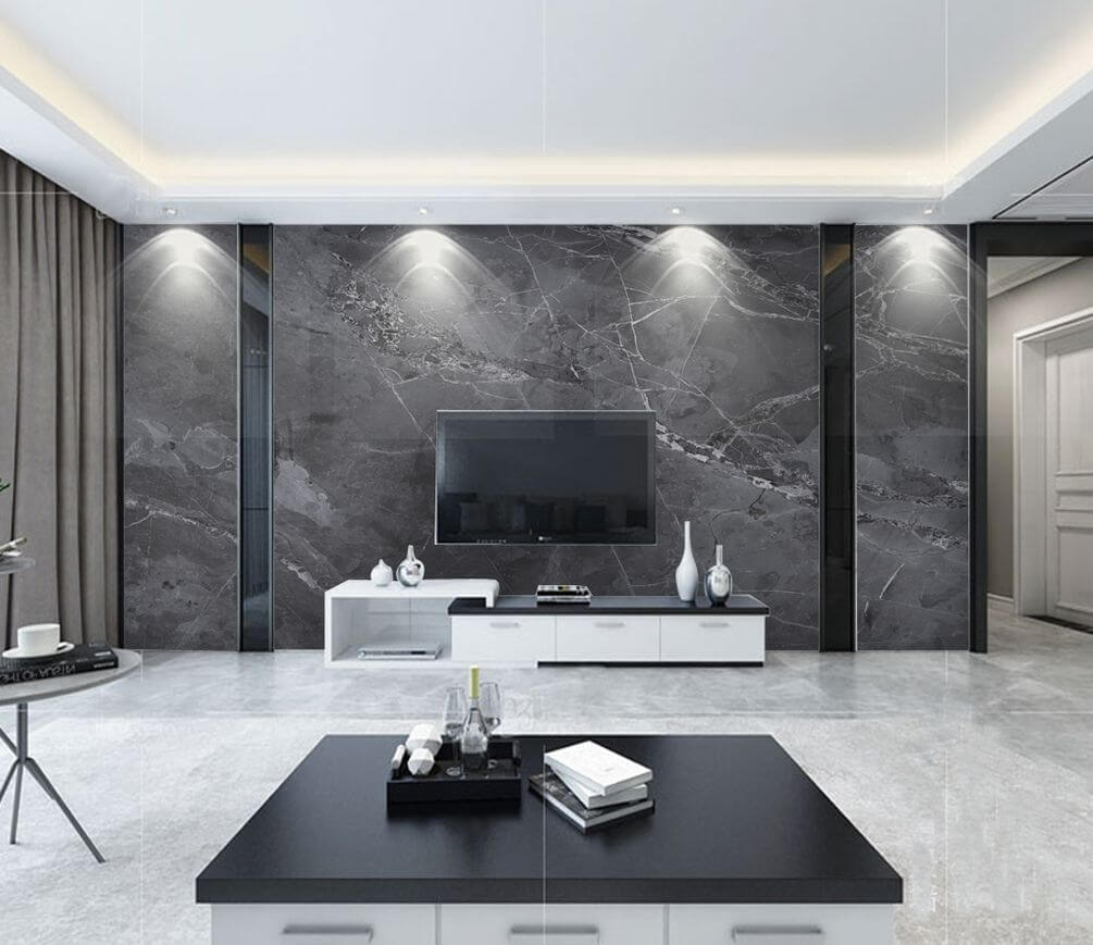 Elegante achtergrond met donkere steentextuur in een interieur