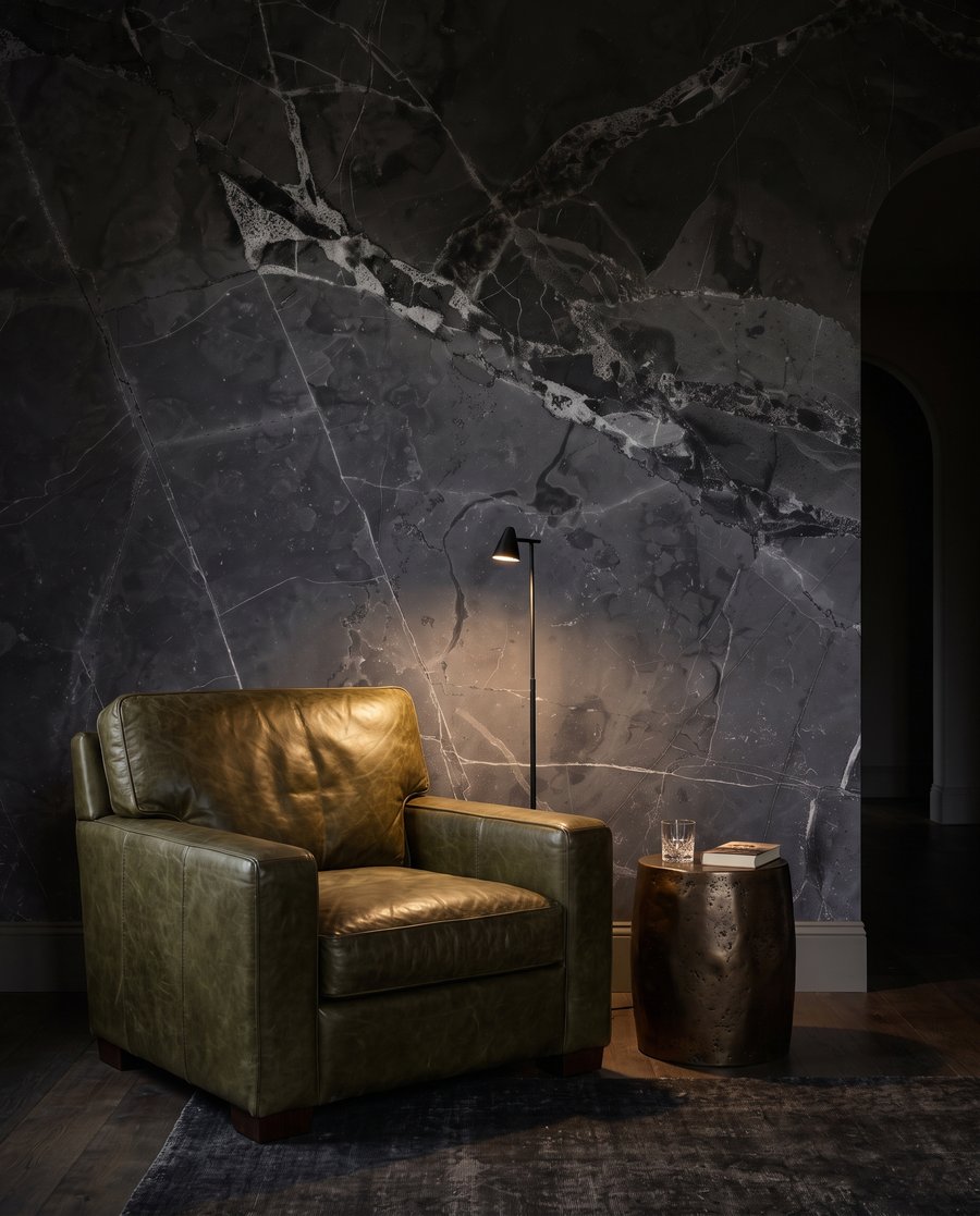 Grijs met diepe aders — interieur 4