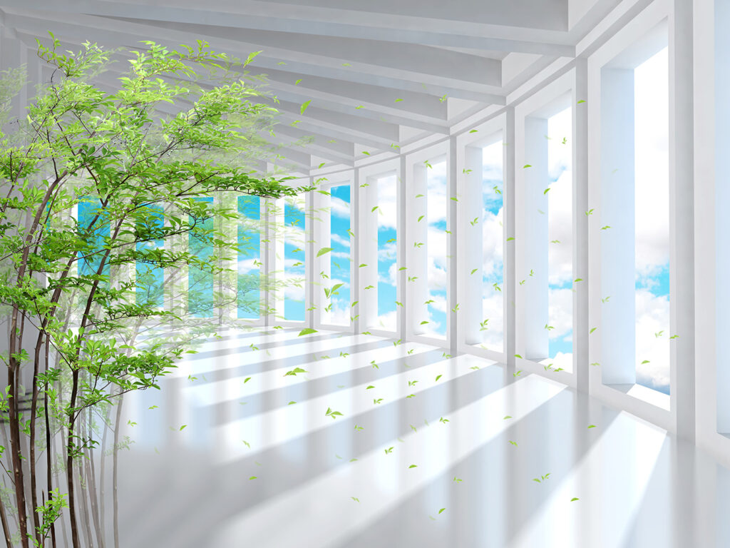 Bamboe in lichte gangen — volledig ontwerp