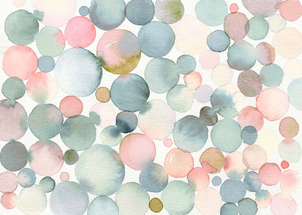 Pastelcirkels in lichte aquarel — volledig ontwerp