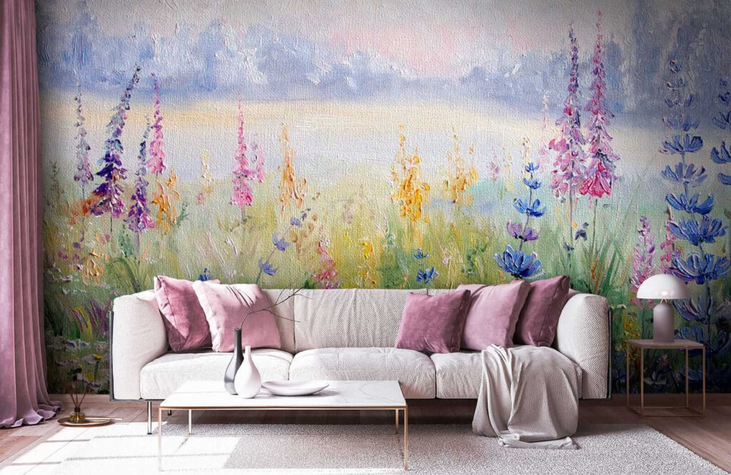 Bloemenweide aan een meer — interieur 4