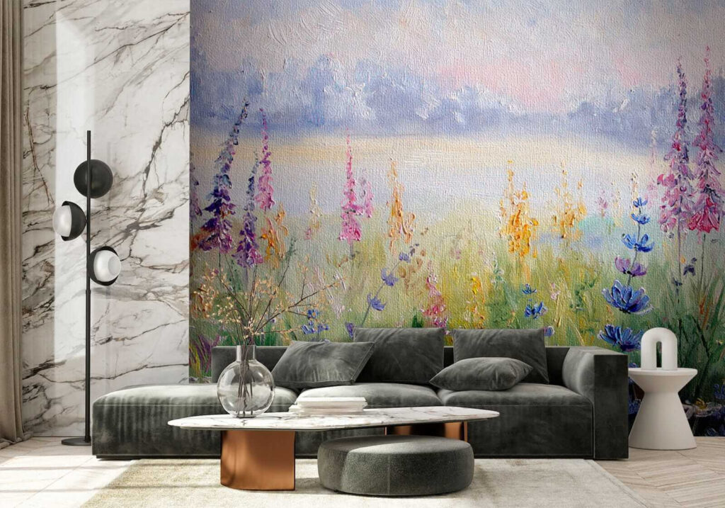 Bloemenweide aan een meer — interieur 5